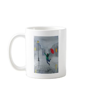 WOMAN WITH AN UMBRELLA mug