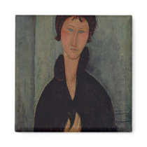 Woman with Blue Eyes, c.1918 Refrigerator Magnets