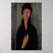Woman with Blue Eyes, c.1918 Poster