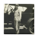 Woman with car magnets