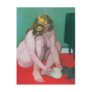Woman with cat beautiful nude painting Vallotton Postcard