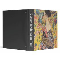 Woman With Fan Vinyl Binders
