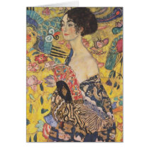 Woman With Fan Cards