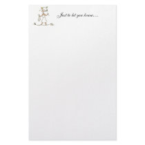 Woman with fish stationery paper