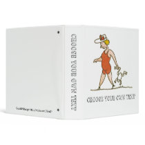 Woman with Frog 3 Ring Binder