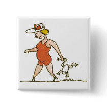 Woman with Frog Pins