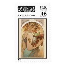 Woman with Fruit Postage