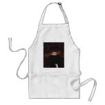 Woman with Hat and Feather Boa Apron