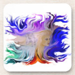 Woman with Horse cork coasters