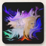 Woman with Horse cork coasters