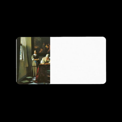 Woman with messenger by Johannes Vermeer Personalized Address Labels