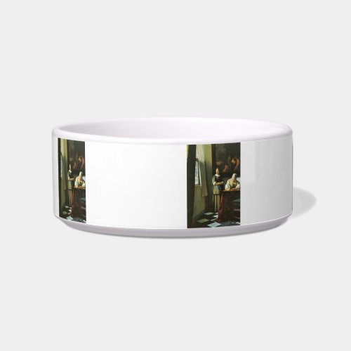 Woman with messenger by Johannes Vermeer Cat Food Bowls