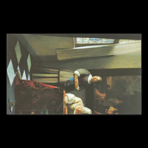 Woman with messenger by Johannes Vermeer Stickers