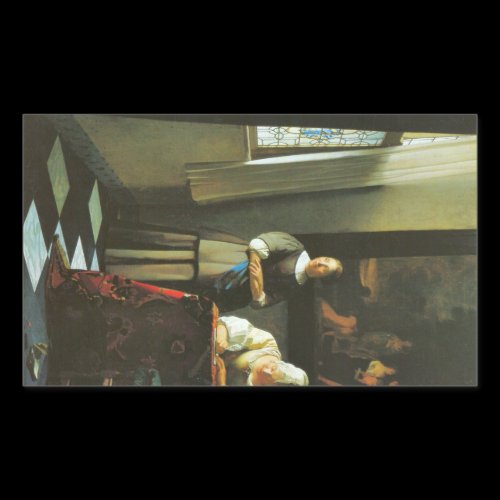 Woman with messenger by Johannes Vermeer Stickers