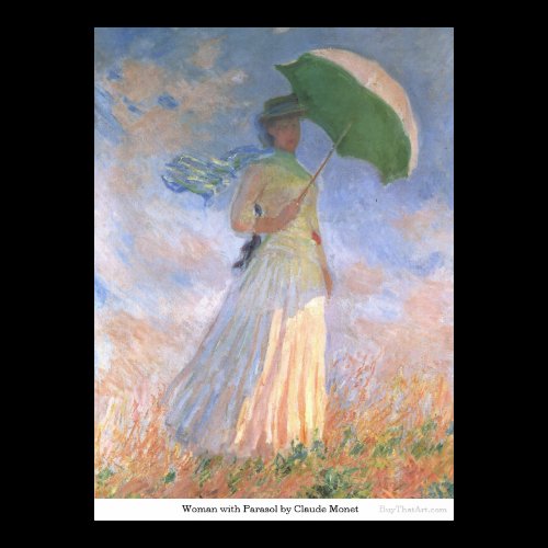Woman with Parasol by Claude Monet Posters