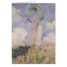 Woman with Parasol turned to the Left, 1886 Greeting Card