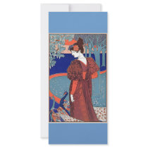 Woman with Peacocks by: Louis John Rhead rack cards by ArtNouveauDaz Woman with Peacocks by: Louis John Rhead rack cards