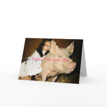 woman with pig valentine day cards by daddylion woman with pig valentine day cards