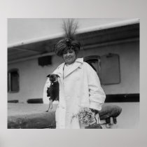 Woman with Tiny Dog, 1910s Poster