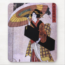 Woman with Umbrella 2 Mousepad