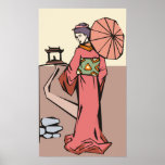 Woman With Umbrella Posters