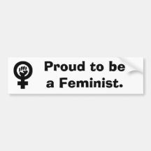 WomanFist, Proud to be a Feminist. Bumper Sticker