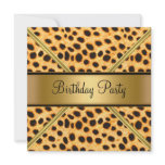 Womans Birthday Party Leopard Invitation
