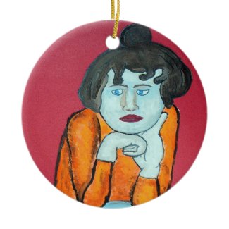 Woman's Face, Study ornament