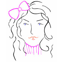 Woman's Face T-Shirt by lilytigar Woman's Face T-Shirt