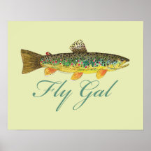Woman's Fly Fishing Print
