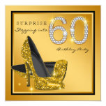 Womans Gold Surprise 60th Birthday Party Card