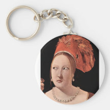 Woman's head by Georges de La Tour Key Chain