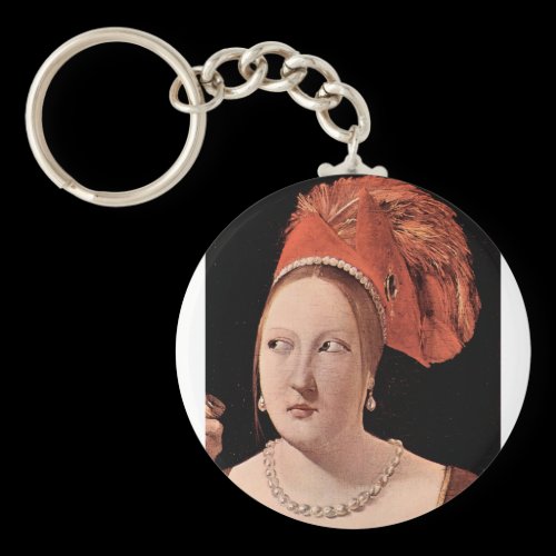 Woman's head by Georges de La Tour Key Chain