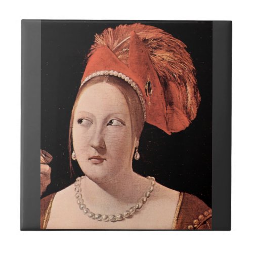 Woman's head by Georges de La Tour Ceramic Tile