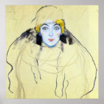 Womans head by Gustav Klimt Print