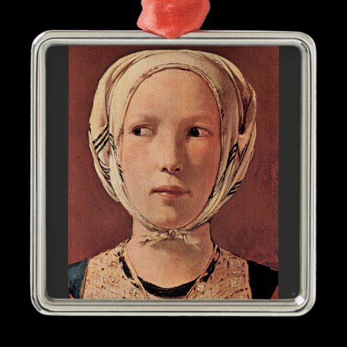 Woman's head frontally by Georges de La Tour Christmas Ornament