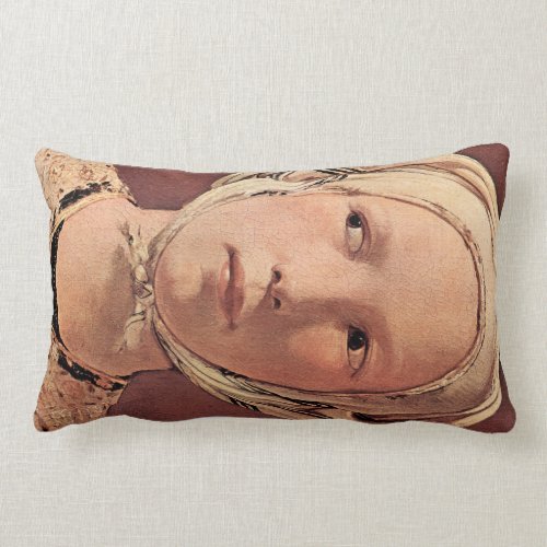 Woman's head frontally by Georges de La Tour Pillow