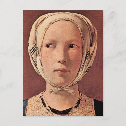 Woman's head frontally by Georges de La Tour Post Cards
