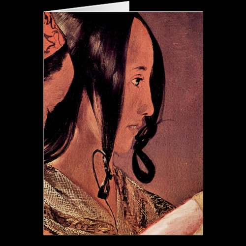 Woman's head in profile by Georges de La Tour Cards