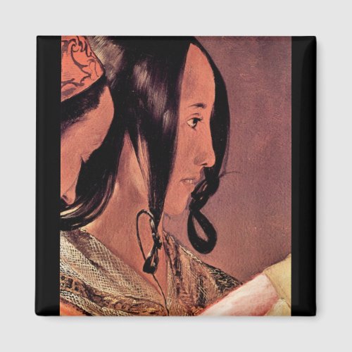 Woman's head in profile by Georges de La Tour Refrigerator Magnet