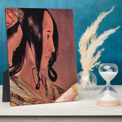 Woman's head in profile by Georges de La Tour Plaque