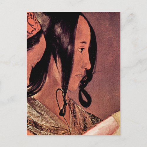 Woman's head in profile by Georges de La Tour Post Cards