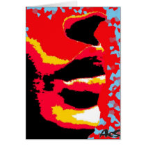 WOMAN'S LIPS BY AES CARD