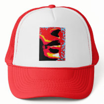 WOMAN'S LIPS BY AES TRUCKER HATS