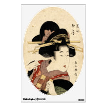 woman's portrait (machiya no nyobo) wall decal