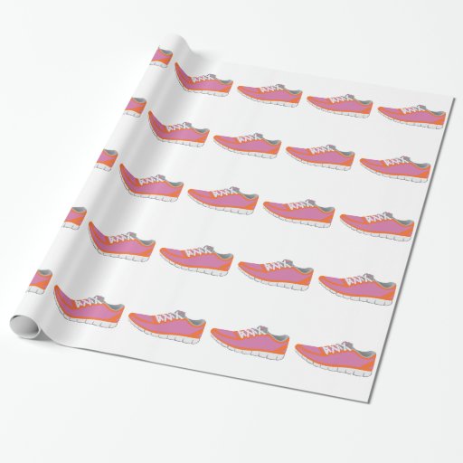 WOMANS RUNNING SHOE WRAPPING PAPER Zazzle