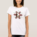 Woman's T with Husky in Santa Hat t-shirts by laohare Woman's T with Husky in Santa Hat t-shirts