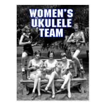 Woman's Uke Team Postcard
