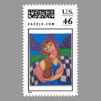 WomanwithCatNov04 stamps