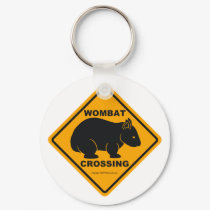 Wombat Crossing Sign keychains